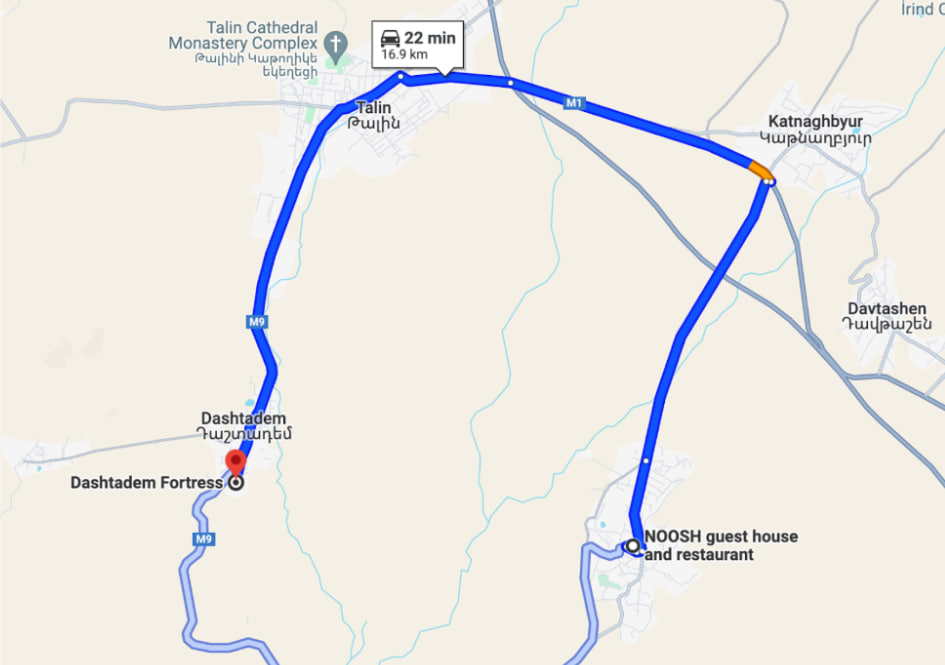 How to get to the Dashtadem fortress.